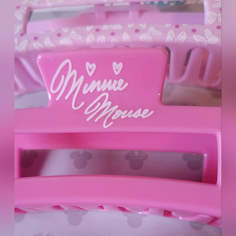 NWT! Disney Minnie Mouse Large Hair clip Set Claw Clip Jaw Clip - Picture 5 of 7